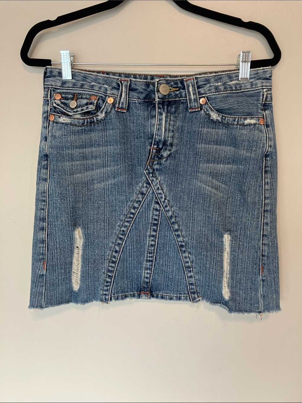 True Religion jean skirt